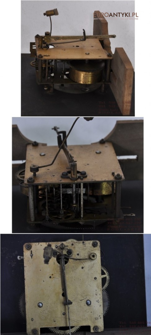 STARY ZEGAR ART DECO ANTYK GONG CYMBAL