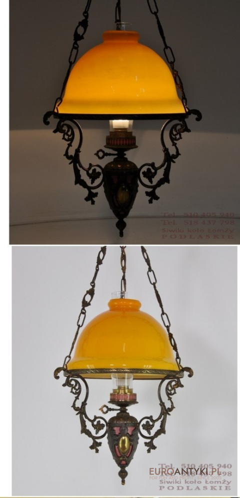 STARY ZYRANDOL LAMPA SUFITOWA RUSTYKALNA FRANCJA