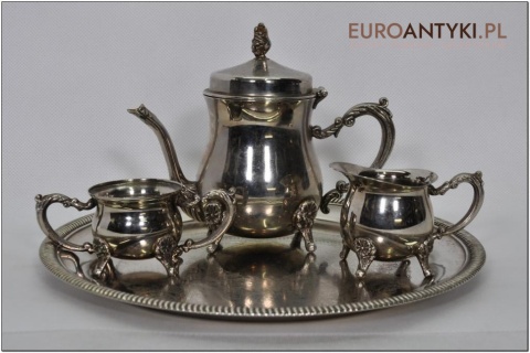 Stary KOMPLET DO KAWY PLATEROWANY super stan