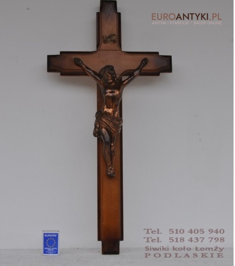 XL STARY KRZYZ KRZYZYK PASYJKA JEZUS CHRYSTUS INRI