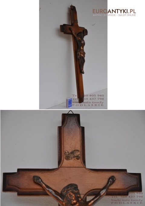 XL STARY KRZYZ KRZYZYK PASYJKA JEZUS CHRYSTUS INRI