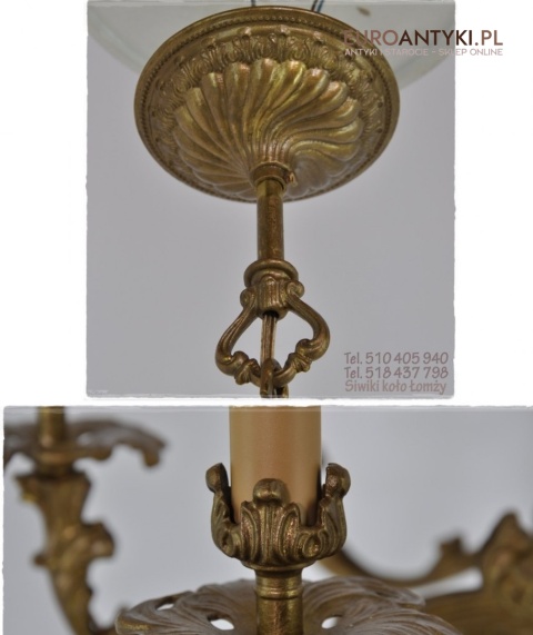 XXL GIGANT ANTYK STARY DUZY ZYRANDOL Z MOSIADZU