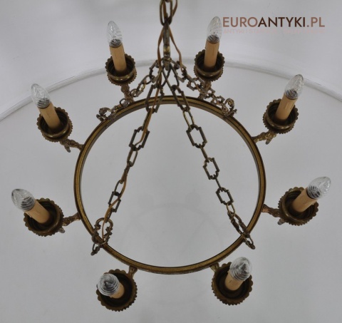 ANTYK DUZY OKRAGLY ZYRANDOL SECESYJNY DO ZAMKU x