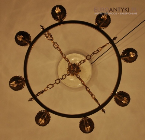 ANTYK DUZY OKRAGLY ZYRANDOL SECESYJNY DO ZAMKU x