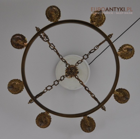 ANTYK DUZY OKRAGLY ZYRANDOL SECESYJNY DO ZAMKU x