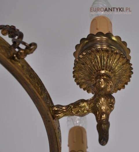 ANTYK DUZY OKRAGLY ZYRANDOL SECESYJNY DO ZAMKU x