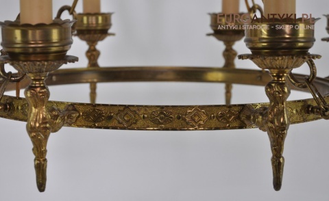 ANTYK DUZY OKRAGLY ZYRANDOL SECESYJNY DO ZAMKU x