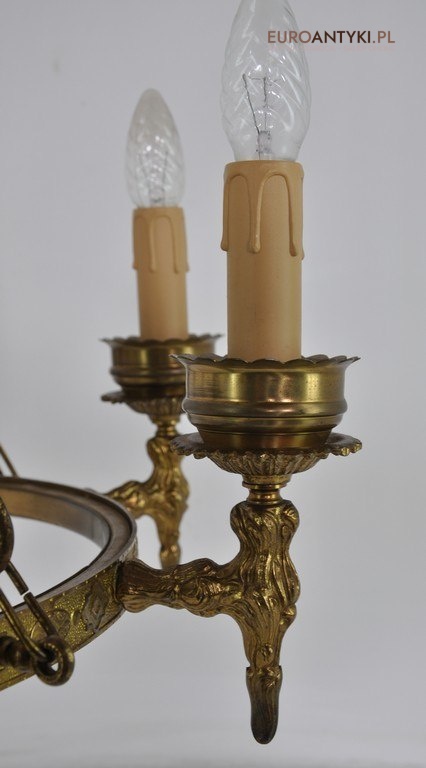 ANTYK DUZY OKRAGLY ZYRANDOL SECESYJNY DO ZAMKU x