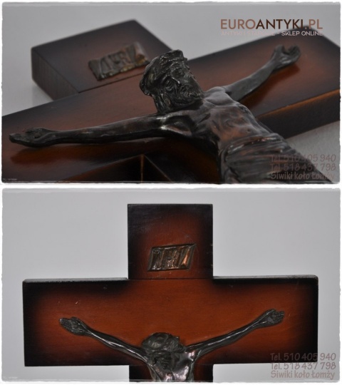 ANTYK DUZY STARY KRZYZYK KRZYZ PASYJKA Z LAT 1920