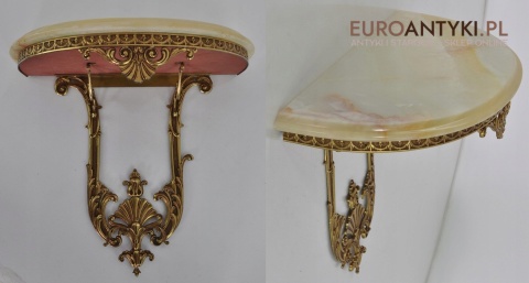 ANTYK STARA PAŁACOWA KONSOLA ONYX MOSIĄDZ ONYKS