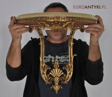 ANTYK STARA PAŁACOWA KONSOLA ONYX MOSIĄDZ ONYKS