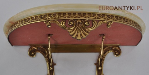 ANTYK STARA PAŁACOWA KONSOLA ONYX MOSIĄDZ ONYKS