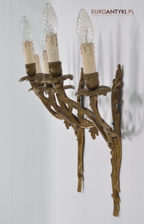 BAROK ROKOKO trojki BAROKOWE DUZE KINKIETY ANTYK