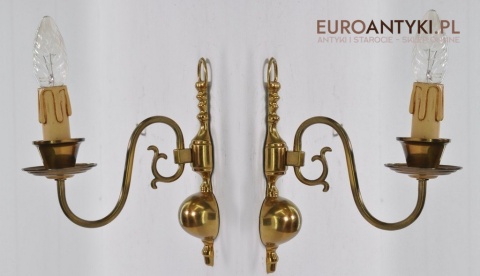 KLASYCZNE KINKIETY Z MOSIADZU STARE LAMPKI RUSTICx