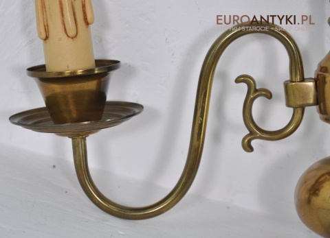 KLASYCZNE KINKIETY Z MOSIADZU STARE LAMPKI RUSTICx