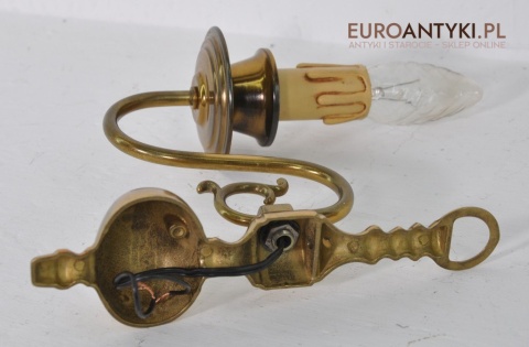 KLASYCZNE KINKIETY Z MOSIADZU STARE LAMPKI RUSTICx