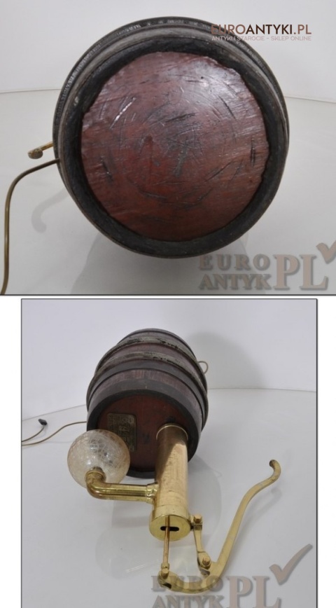 LAMPA BECZKA Z MOSIEZNA POMPA DO EKSLUZYWNEGO BARU