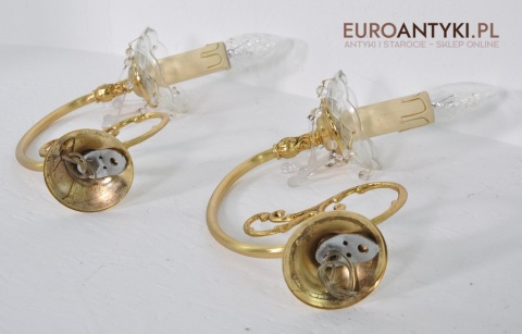 STARE ZLOTE KINKIETY Z MOSIADZU SZKLANE WISIORY x