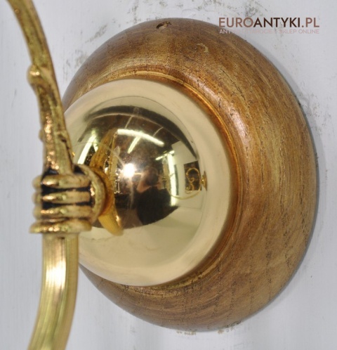 STARE ZLOTE KINKIETY Z MOSIADZU SZKLANE WISIORY x