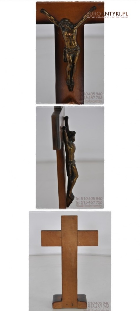 STARY ANTYCZNY KRZYZ Z LAT 1920 PASYJKA DREWNIANA