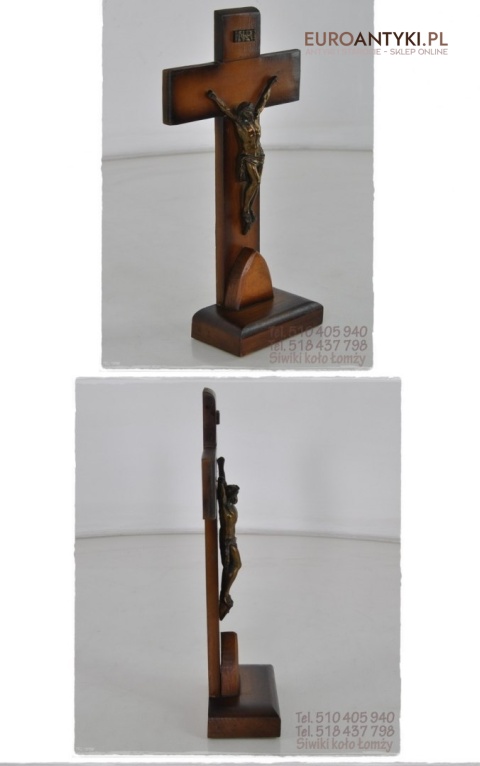 STARY ANTYCZNY KRZYZ Z LAT 1920 PASYJKA DREWNIANA