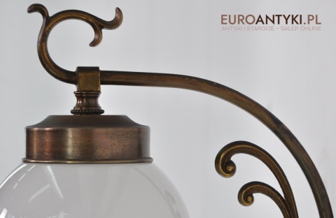 STARY DUZY KINKIET LAMPKA LAMPA Z BIALYM KLOSZEM