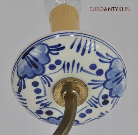 STARY DUŻY ŻYRANDOL SALONOWY NIEBIESKI PROWANSJA