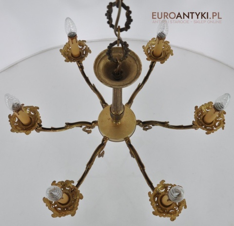 STARY MOSIEZNY ZYRANDOL MOSIEZNA LAMPA SUFITOWA