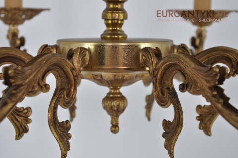 STARY MOSIEZNY ZYRANDOL MOSIEZNA LAMPA SUFITOWA