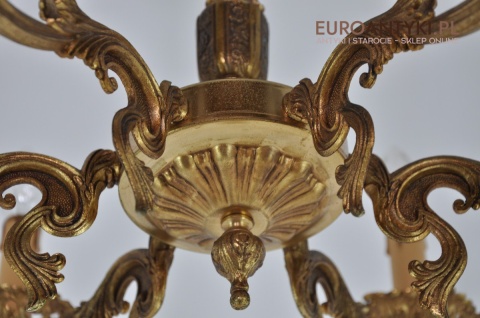 STARY MOSIEZNY ZYRANDOL MOSIEZNA LAMPA SUFITOWA