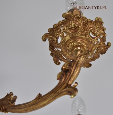 STARY MOSIEZNY ZYRANDOL MOSIEZNA LAMPA SUFITOWA