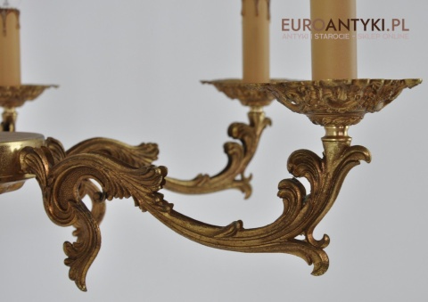 STARY MOSIEZNY ZYRANDOL MOSIEZNA LAMPA SUFITOWA