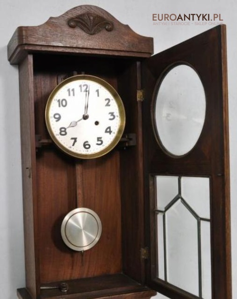 STARY ZEGAR ART DECO ANTYK GONG WAHADLO KLUCZYK