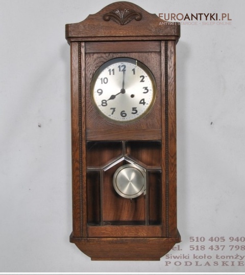 STARY ZEGAR ART DECO ANTYK GONG WAHADLO KLUCZYK