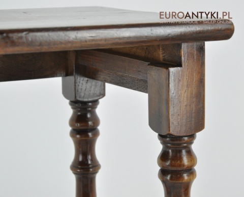 2 DREWNIANE STOLICZKI WSUWANE STOLIKI Z LITEGO DREWNA DĘBOWE