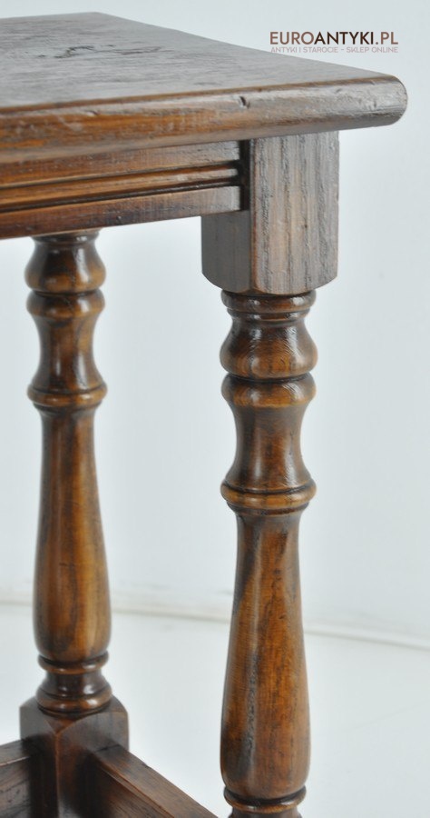 2 DREWNIANE STOLICZKI WSUWANE STOLIKI Z LITEGO DREWNA DĘBOWE