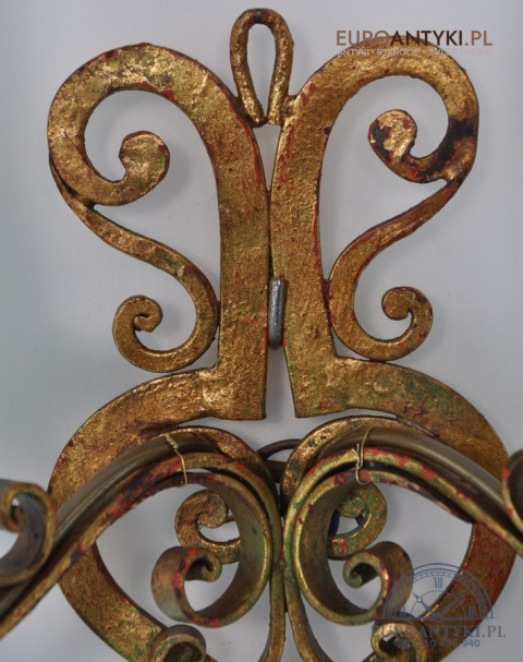 ANTYKI STARE KINKIETY 100 LETNIE KUTE LAMPKI Z KUTEGO METALU