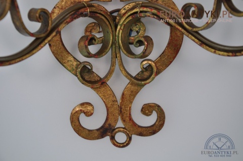 ANTYKI STARE KINKIETY 100 LETNIE KUTE LAMPKI Z KUTEGO METALU