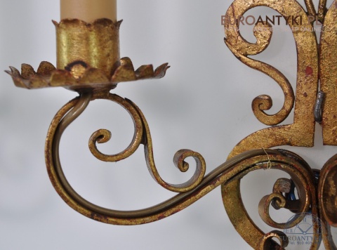 ANTYKI STARE KINKIETY 100 LETNIE KUTE LAMPKI Z KUTEGO METALU