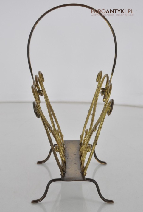 BAROKOWY GAZETNIK GAZECIAK STOJAK NA GAZETY BAROK ROKOKO MOSIĄDZ