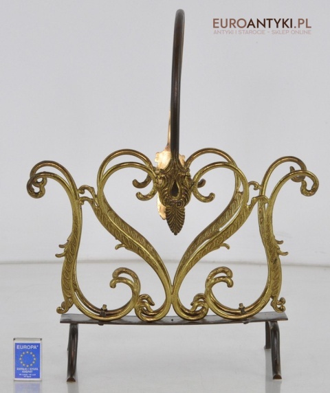 BAROKOWY GAZETNIK GAZECIAK STOJAK NA GAZETY BAROK ROKOKO MOSIĄDZ