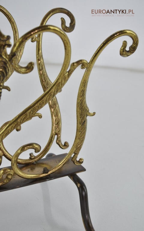 BAROKOWY GAZETNIK GAZECIAK STOJAK NA GAZETY BAROK ROKOKO MOSIĄDZ