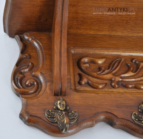 DREWNIANY RZEZBIONY WIESZAK WIESZAKI GARDEROBA