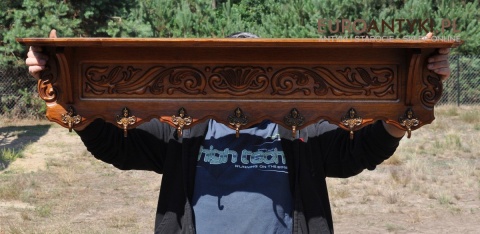 DREWNIANY RZEZBIONY WIESZAK WIESZAKI GARDEROBA