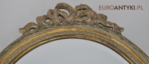 LUSTRO SECESYJNE DUZE LUSTERKO SHABBY CHIC SZLIOWANE SZKŁO