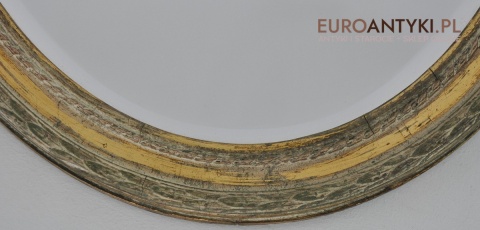 LUSTRO SECESYJNE DUZE LUSTERKO SHABBY CHIC SZLIOWANE SZKŁO