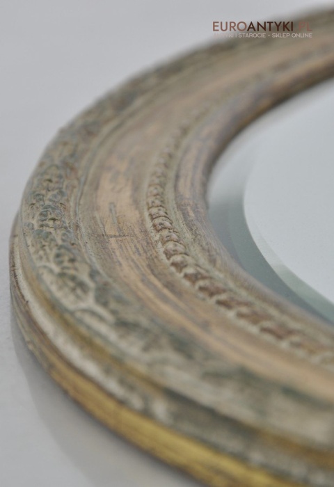 LUSTRO SECESYJNE DUZE LUSTERKO SHABBY CHIC SZLIOWANE SZKŁO