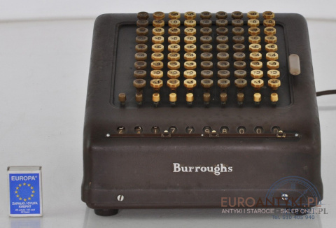 Maszyna do księgowania liczenia Burroughs Adding Machine Company MADE IN U.S.AMERICA pierwsze komputery MASZYNA BIUROWA