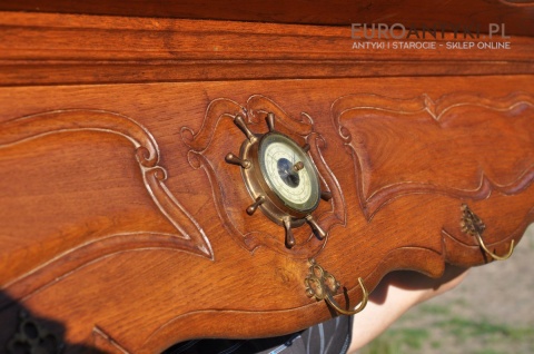 RZEŹBIONA DREWNIANA STARA GARDEROBA HAKI WIESZAK WIESZAKI Z LITEGO DREWNA ANTYK