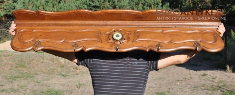 RZEŹBIONA DREWNIANA STARA GARDEROBA HAKI WIESZAK WIESZAKI Z LITEGO DREWNA ANTYK